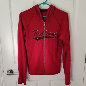Bold Red Women's Hoodie Jacket